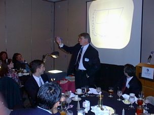 Garter Group's Ray Bender makes a point during his recent AITP presentation